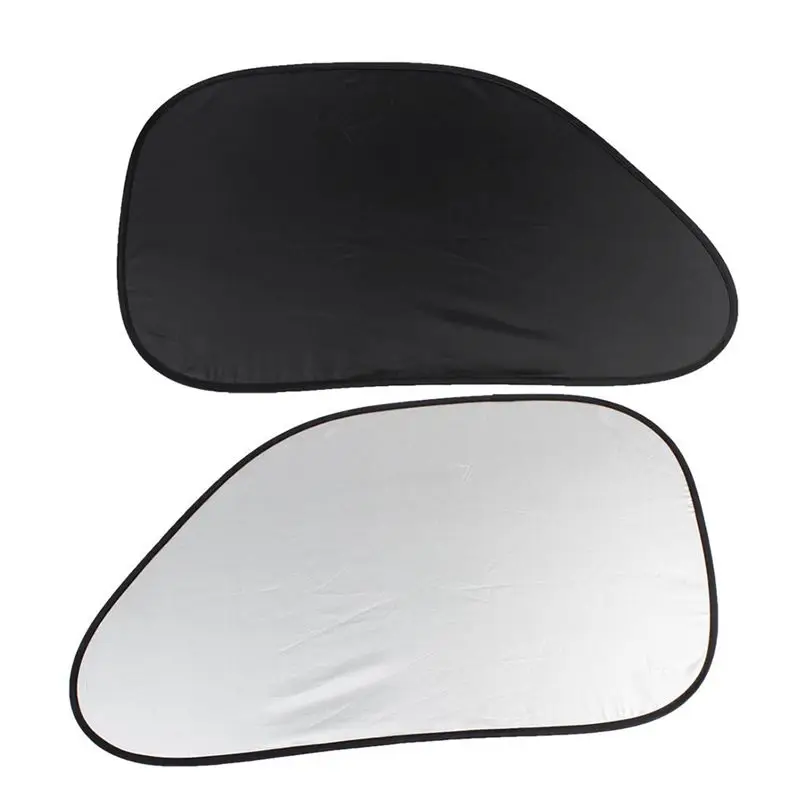 

2pcs Auto Car Side Window Sunshade Black Silver Color