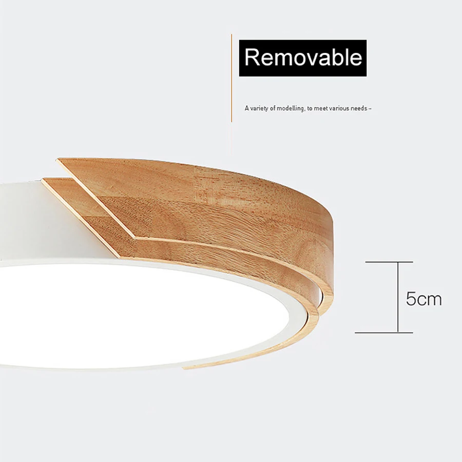 $23.01 Nordic Wall Surface Mounted Wood Iron Led White Black Ceiling Light Home Decorative Led Ceiling Lamps Plafonnier Lampa Sufitowa