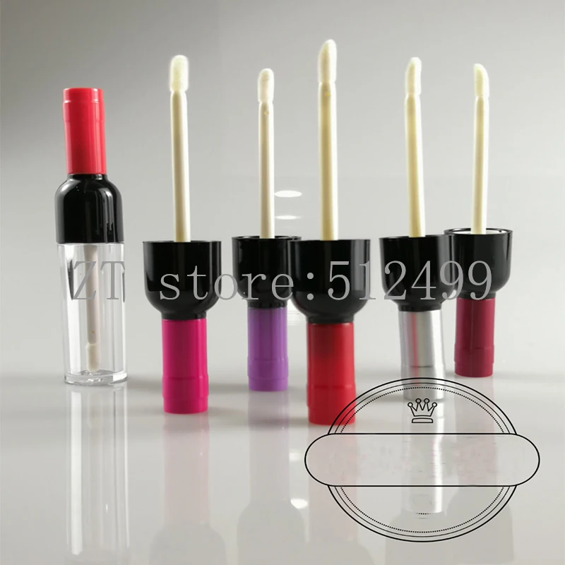 5 мл/10 Вт 30 50 шт. Пластик прозрачный блеск для губ бутылка с Цветной Кепки пустые