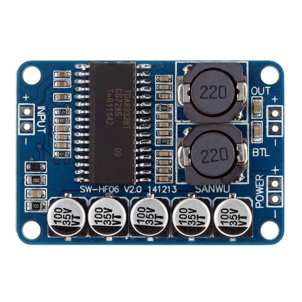 

1pcs Digital Power Amplifier Board Module 35W Mono Amplifier Module High-Power TDA8932 Low Power Consumption