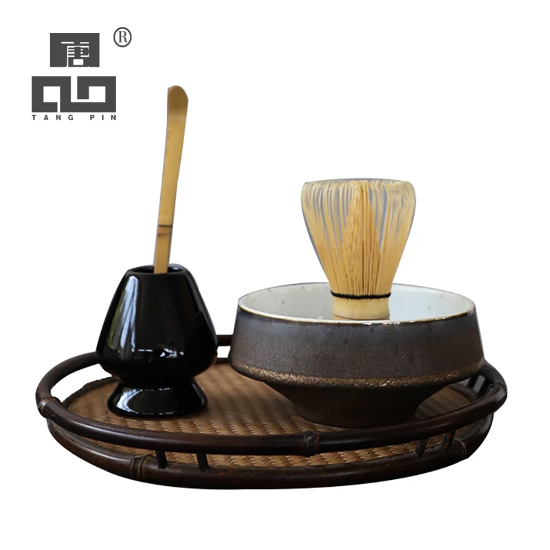 TANGPIN 4 шт./компл. керамический подарочный набор маття бамбуковый венчик cereic чаша