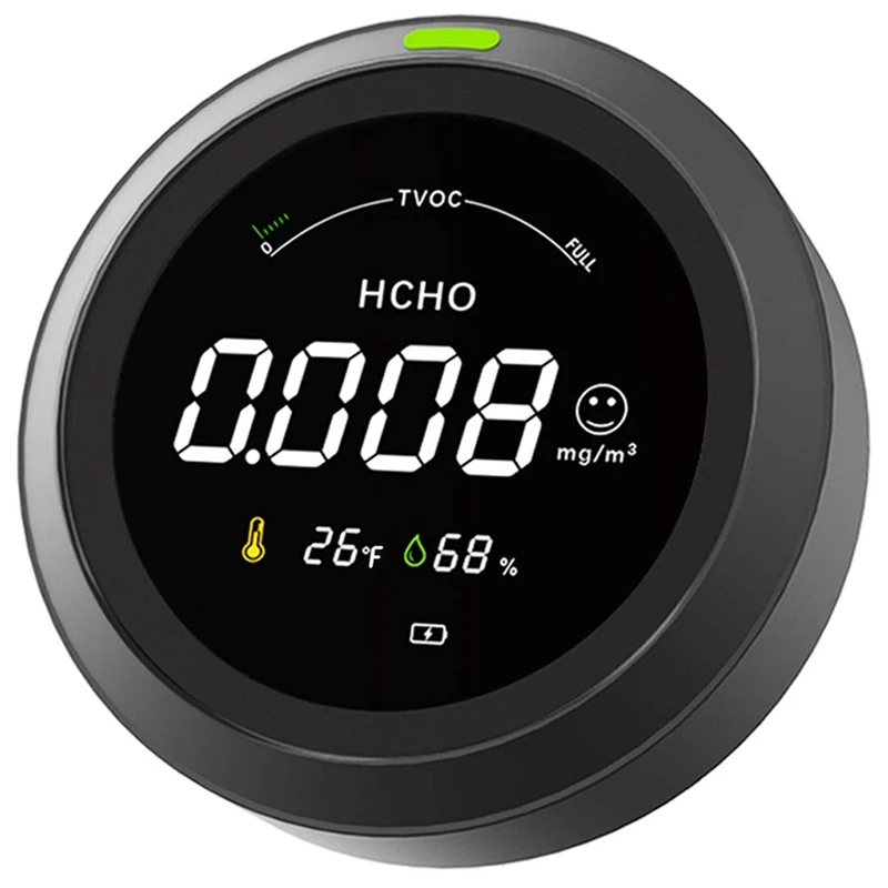 

Air Quality Monitor, Air Quality Detector with Formaldehyde (HCHO)/TVOC Volatile Gas/Temperature and Humidity Testing