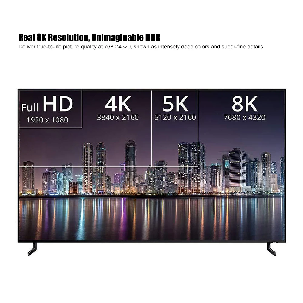Совместимый с HDMI кабель 2 1 8K/60 Гц 4K/120 48 Гбит/с UHD совместимый Шнур преобразователь