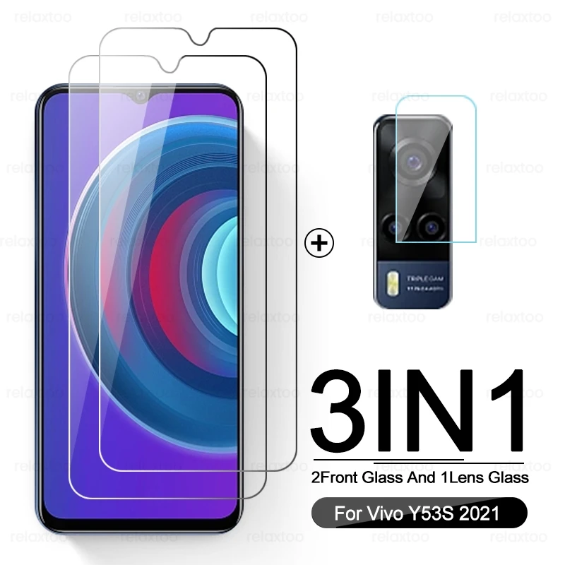 

Защитное стекло для камеры 1 в 3 для VivoY53S Vivo Y53S Y 53 S Y53 S 4G 2021 V2111A 6,58 '', Защитная пленка для экрана