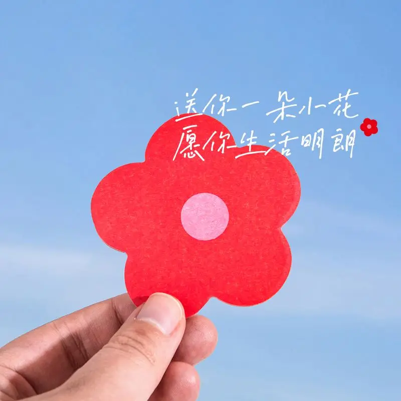 

30 Pcs Cute Red Flowers N Times Sticky Notes Portable Notepad Creative Office Deco Paper Memo Pad Decoration Kawaii Stationery