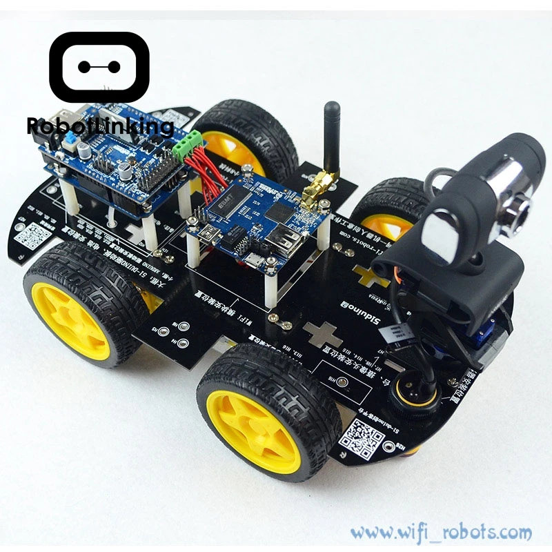 Wifi умный автомобильный робот Комплект для arduino iOS видео Автомобильный робот беспроводной пульт дистанционного управления Android PC видео мониторинг
