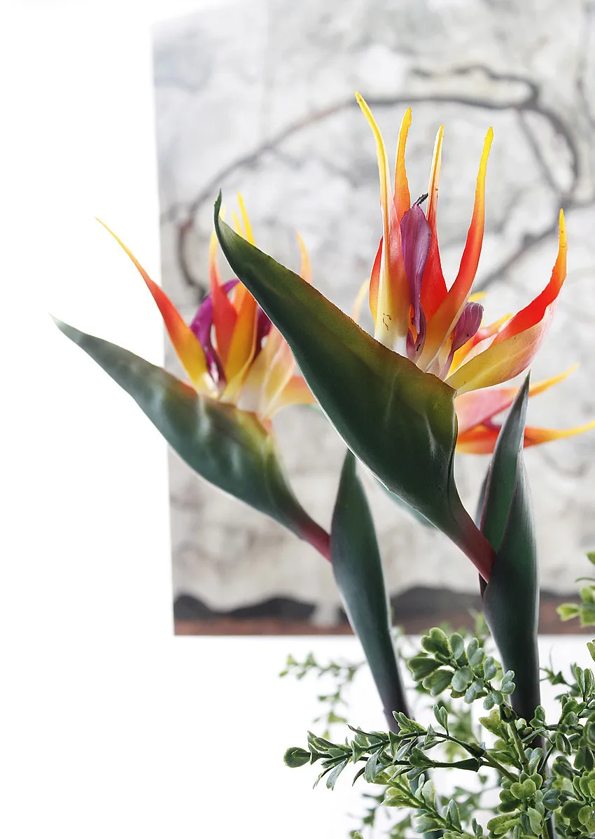 2 шт. искусственный большой цветок птица Райская имитация цветы Strelitzia свадебное домашнее внутреннее украшение поддельные Flore 80 см