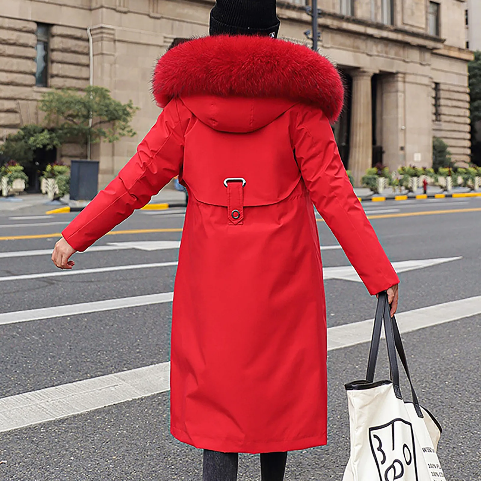 

Elegant Apricot Autumn Winter Women Wind Coat Office Ladies Lace Up Female Trench Coat Causal Straight Fashion Long Coat Droship