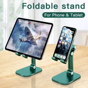 foldable desk mobile phone holder stand for iphone ipad pro tablet flexible metal table desktop adjustable cell smartphone stand free global shipping