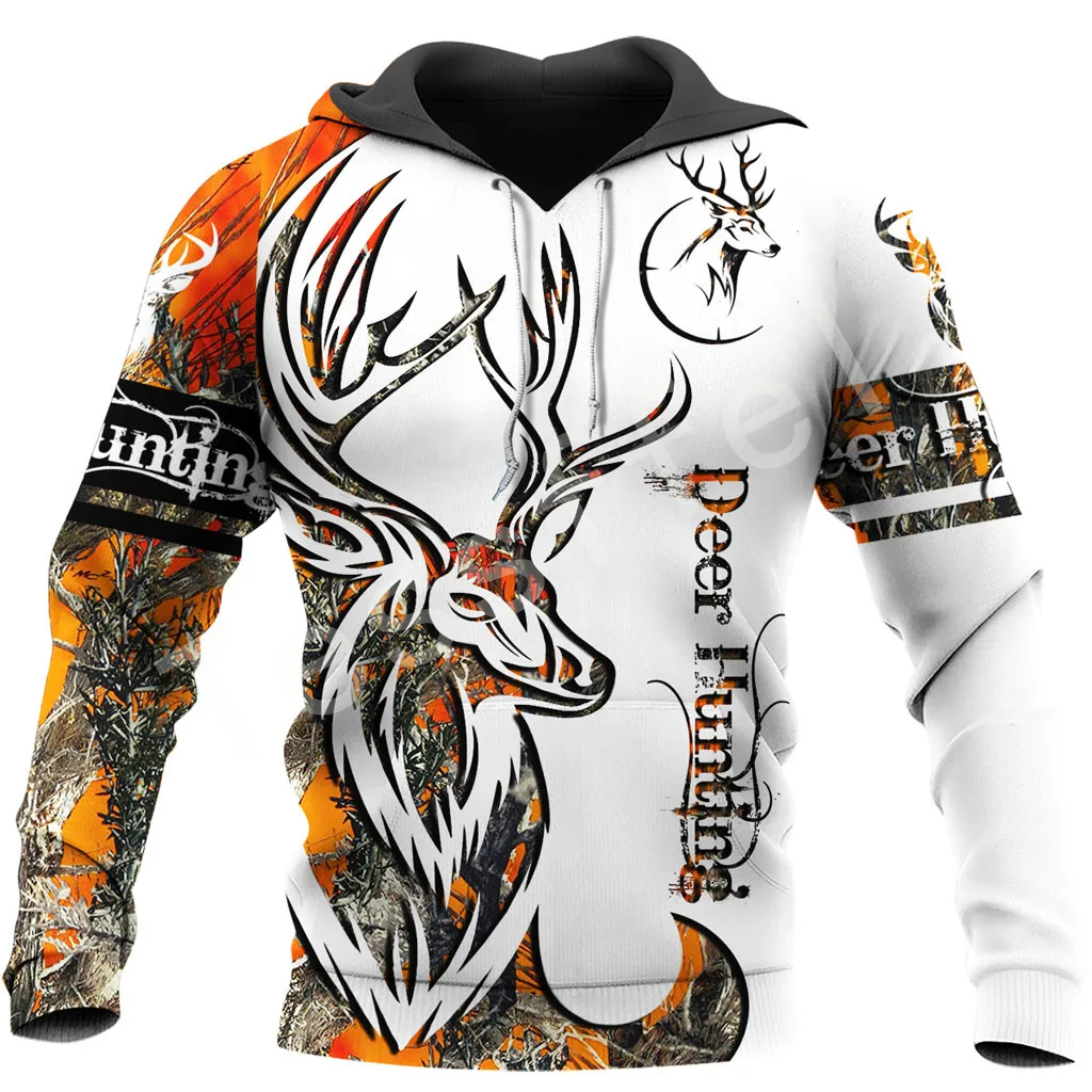 

Оранжевая камуфляжная Мужская толстовка tessвам с 3D-принтом оленя для охоты, новинка, худи на молнии в стиле Харадзюку, повседневная куртка ун...