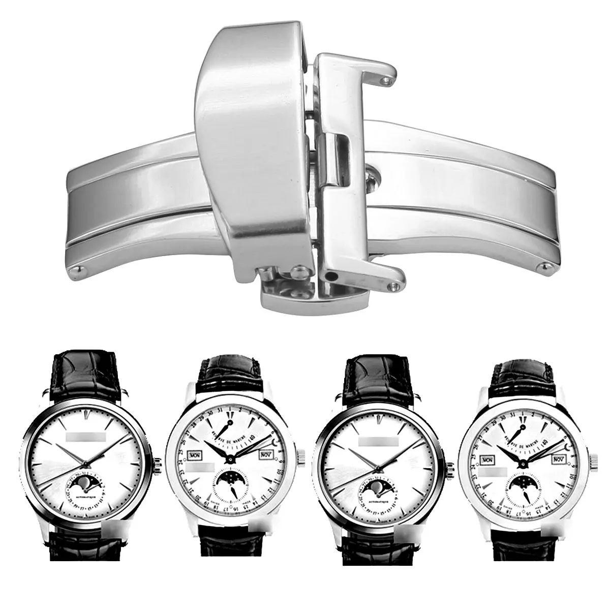 Пряжка для часов из нержавеющей стали металлическая застежка-защелка