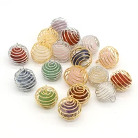 2pc natural stone crystal pendants gold color wire wrap gem charms for jewelry making diy trendy necklace earrings crafts
