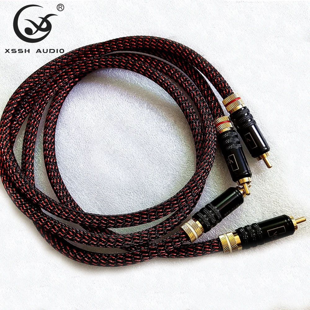 

1 pair XSSH Audio YIVO Hi End Audio Cable High End HIFI RCA Audio Cables With WBT Plug Audio Cable
