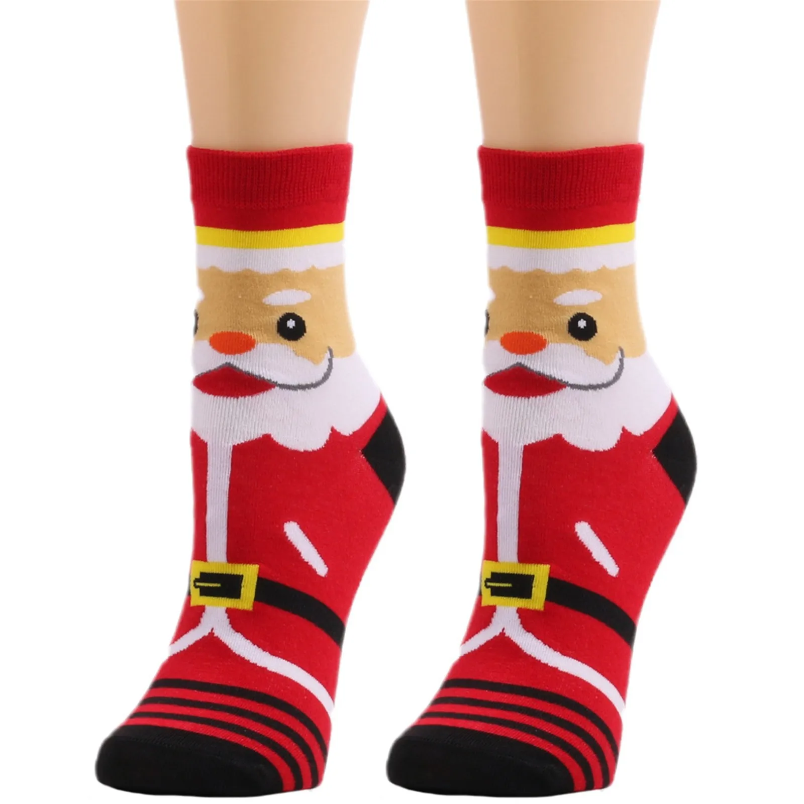 New Funny Socks Women's Winter Christmas Cute Plush Ear Cartoon Animal Print Super Soft Warm Cotton Female Ankle | Женская одежда