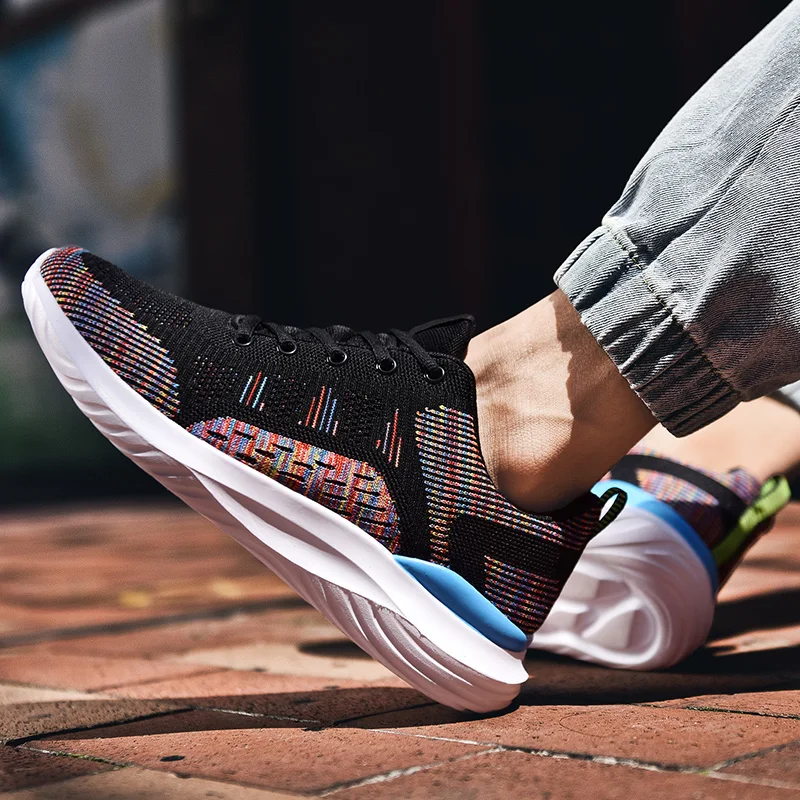 Мужские кроссовки для бега сетчатая дышащая Спортивная обувь улицы легкие