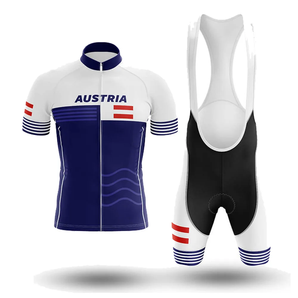 

2021 Maillot Team Austria Breathable Cycling Jersey Set Ropa Ciclismo Racing Bicycle Clothing Mans MTB Bike Clothes Uniform