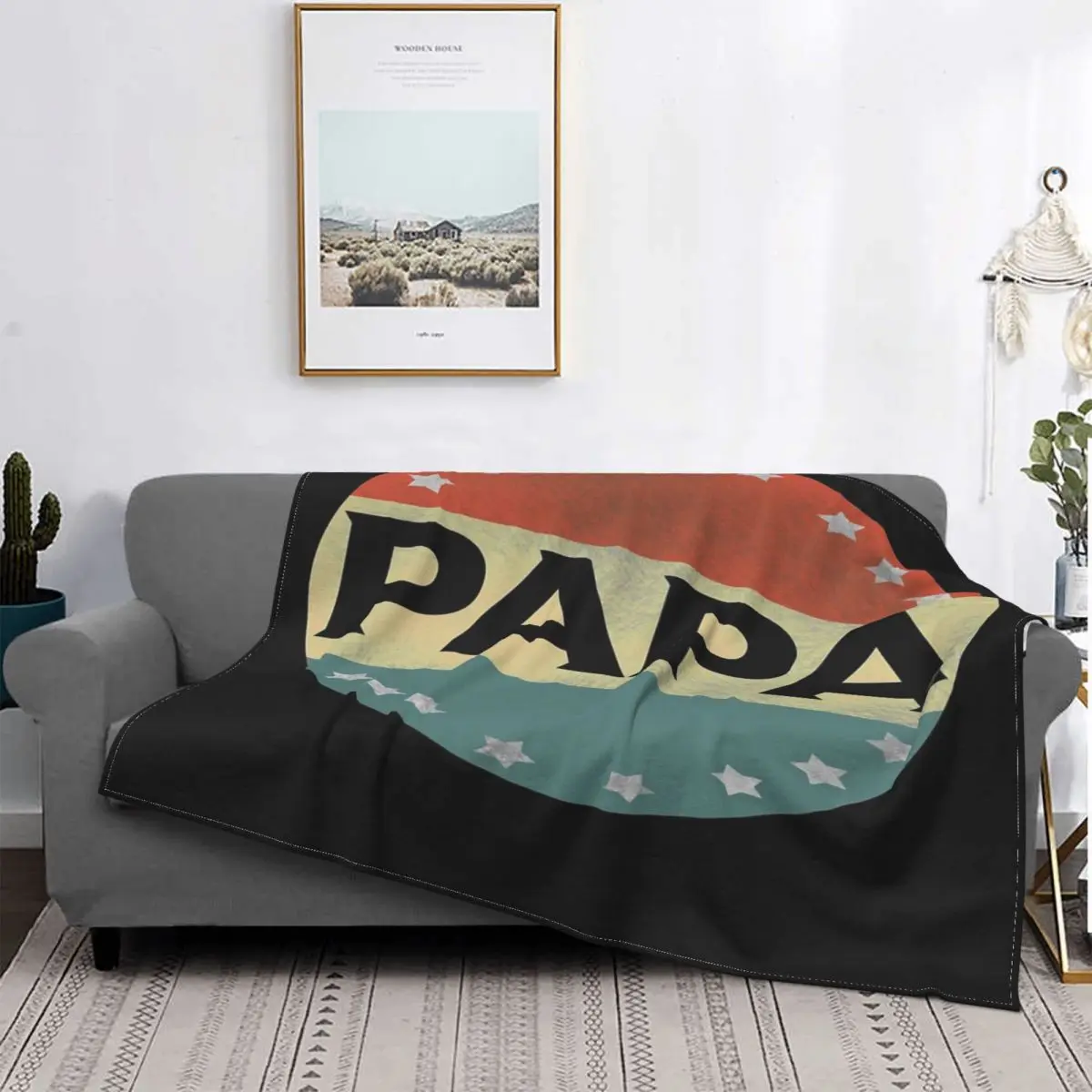 

Proud Papa Father Day-Manta de 9 pulgadas para niños, a cuadros para cama colcha, 150 de muselina