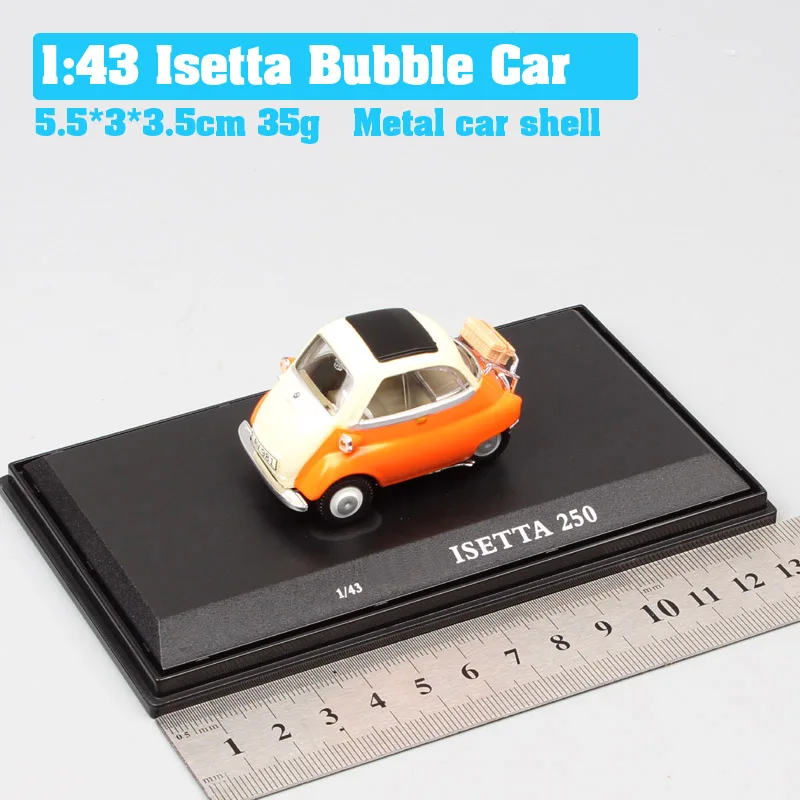 Isetta 250 Yell Cararama мини милые классические 1/43 весы Isetta 250 автомобиль пузыря литые Автомобили Модель для маленьких мальчиков подарки миниатюрные 1955 - Цвет: Isetta 250 Yell