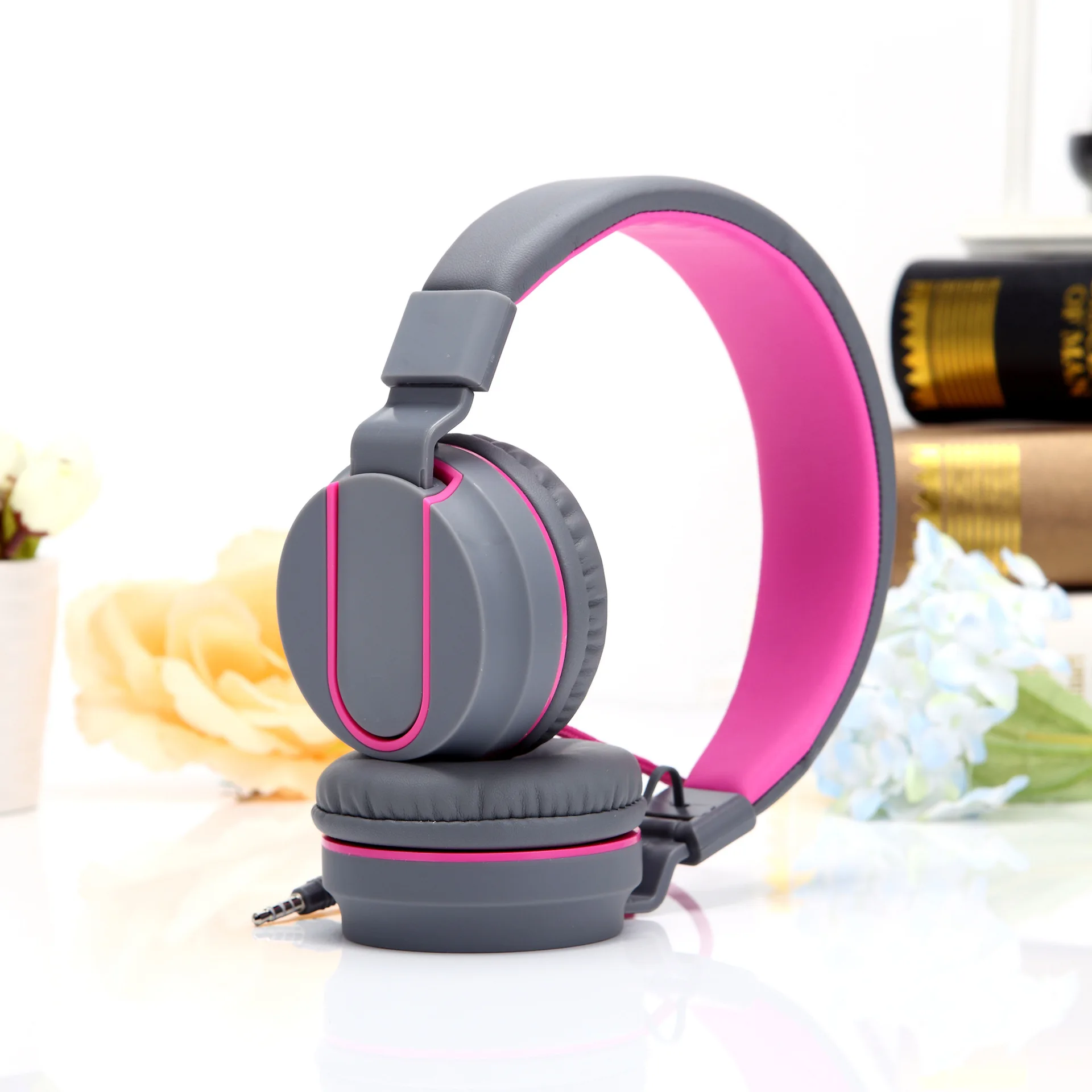 Детские наушники со стереозвуком проводные регулируемая головная повязка