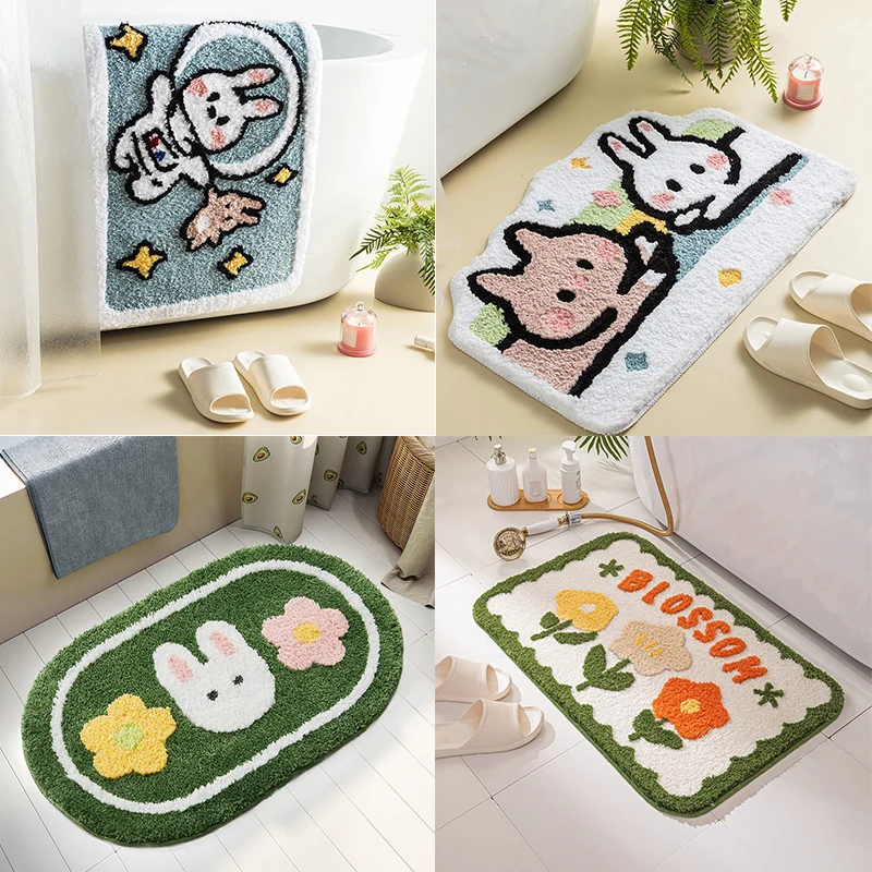 

Милые коврики для ванной с кроликом, коврик для ванной, детское одеяло для спальни, коврик для ванной, коврик для кухни, ковер для гостиной, д...