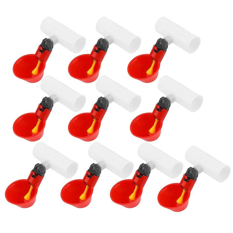 

Куриный питьевой чашки 10 штук автоматическая поилка для того чтобы поить красный Пластик Утка Птица перепелиное яйцо голубя курица пьяница...