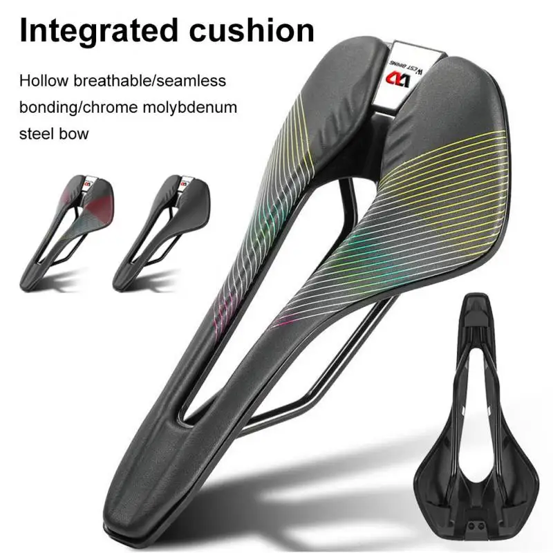 

Bicycle Seat Road Bike Racing Ergonomic Design Breathable Seat Saddle Hollow Comfortable Riding Parts Cushion Equipment