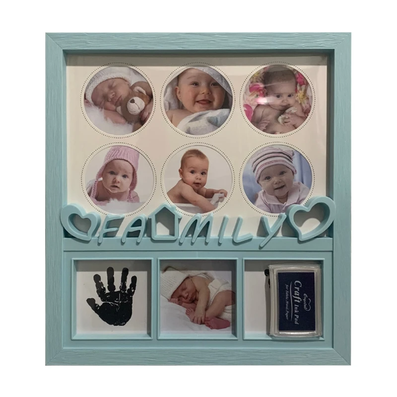 

New Creative DIY Baby Wall Hanging Pictures Display Stand Record Handprint Footprint Souvenirs Photo Frame Kids Growing Memory