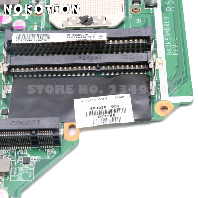 NOKOTION 683030-501 683030-001 для ноутбука Hp Pavilion G4 G6 G4-2000 G6-2000 G7Z-2100 Материнская плата ноутбука HD 7670 м DDR3