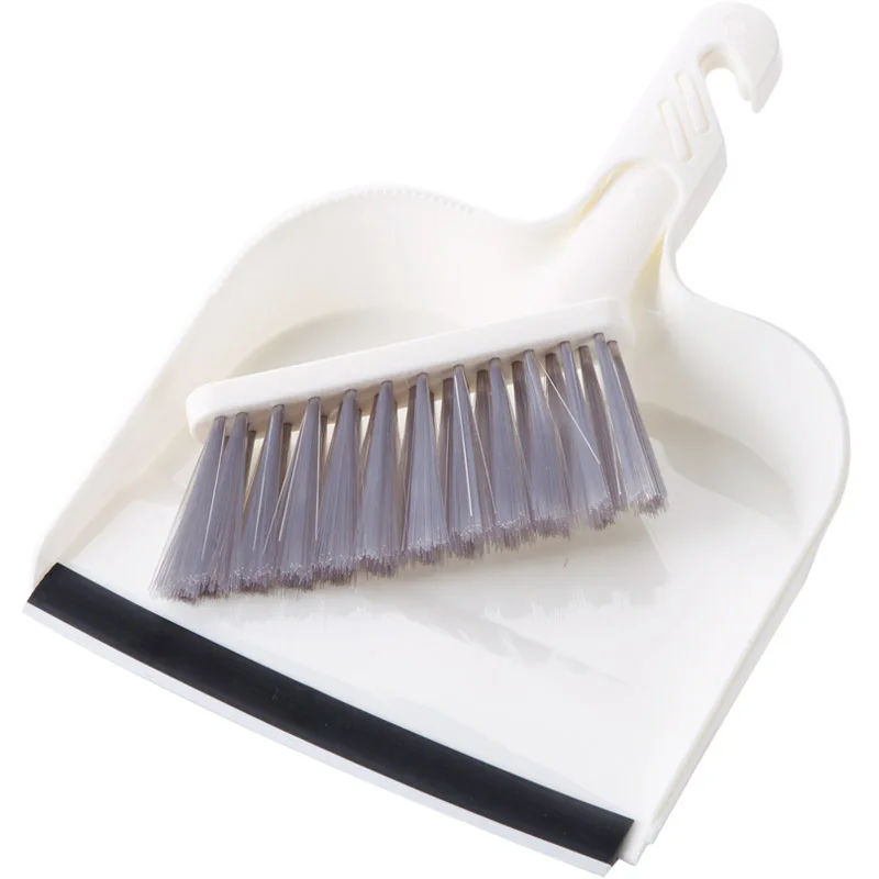 

Broom Dustpan Home Plastic Soft Fur Keyboard Cleaning Brush Desktop Combination Summary Cleaning Brush Trash Shovel White 1Set