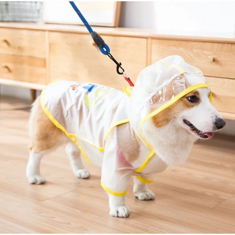 Дождевик для собак Corgi водонепроницаемый дождевик питомца с валлийской корги