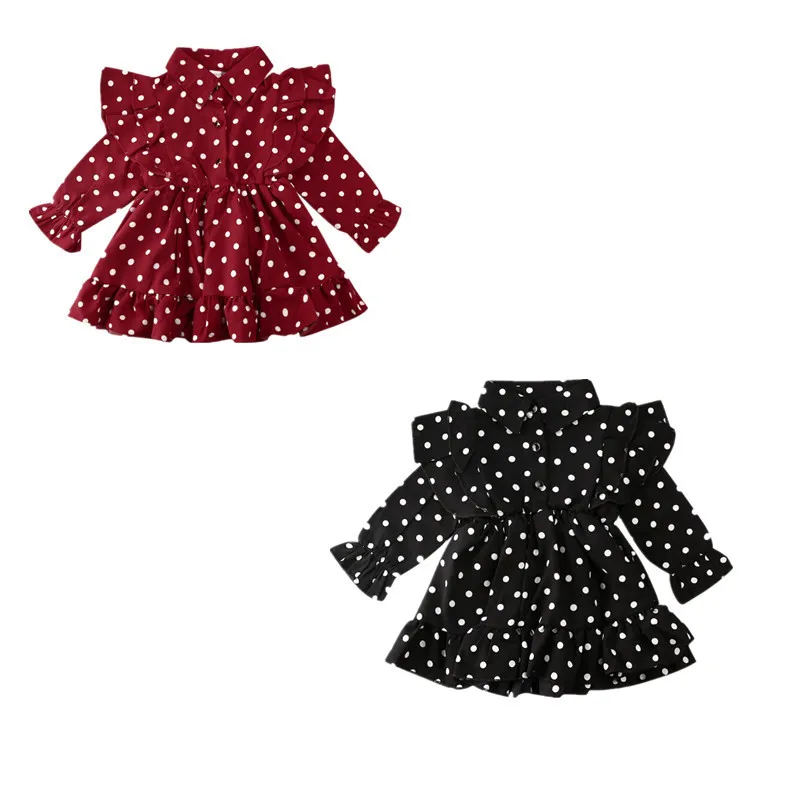 2020 милые платья для новорожденных одежда маленьких девочек с оборками и длинным