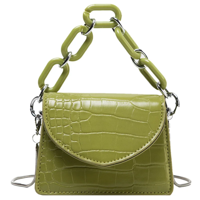 

[BXX] Crocodile Pattern PU Leather Mini Crossbody Bags For Women 2021 Summer Branded Shoulder Bag Trending Luxury Hand Bag HU515