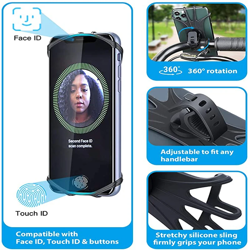 For xiaomi Phone Holder 360 Rotation Rotary Handlebar Rack Bracket Motorcycle Bike Electric Scooter 4-6 inch | Мобильные телефоны и