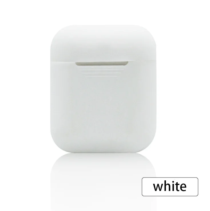 Мягкий силиконовый чехол, наушники для Apple Airpods, чехол, Bluetooth, беспроводные наушники, защитный чехол, коробка для Air Pods, наушники, сумка - Цвет: white