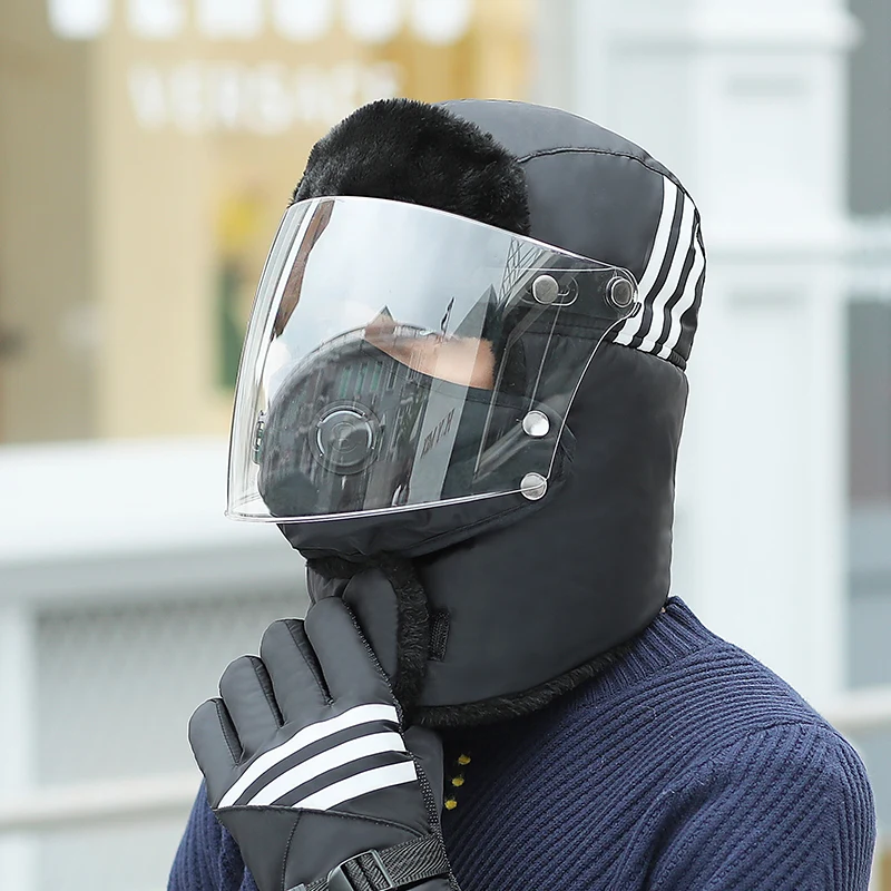 A166 взрослая маска шляпа ПВХ покрытие для лица пластиковый щит шапки Теплые