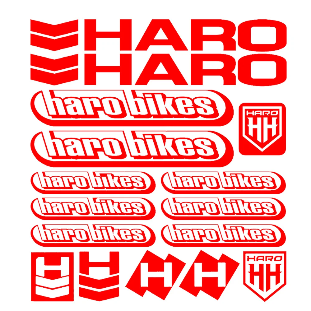

SET OF 16 - FOR HARO BMX BIKE BICYCLE FRAME REFLECTIVE VINYL STICKERS DECALS