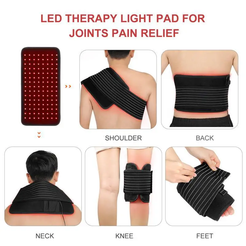 Portable Wearable Wrapped LED Red and Near Infra Red Light 660nm and 850nm Therapy Lamp Relieve Fatigue Slim Bodybuilding Belt