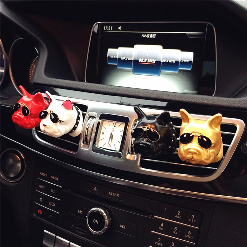 

Car Air Freshener Aromatherapy Diffuser, Vents Bulldog Auto Perfume Clip, Gypsum Diffuser Car Interior Decoration Aroma