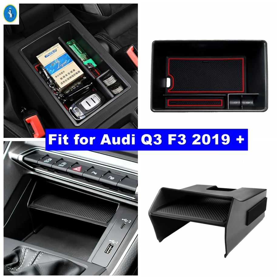 

Car Accessories Central Control Multifunction Container Storage Box Phone Tray Accessory Cover Fit For Audi Q3 F3 2019 - 2022
