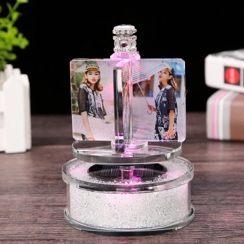 Вращающаяся ветряная мельница кристальная фоторамка стеклянный альбом для