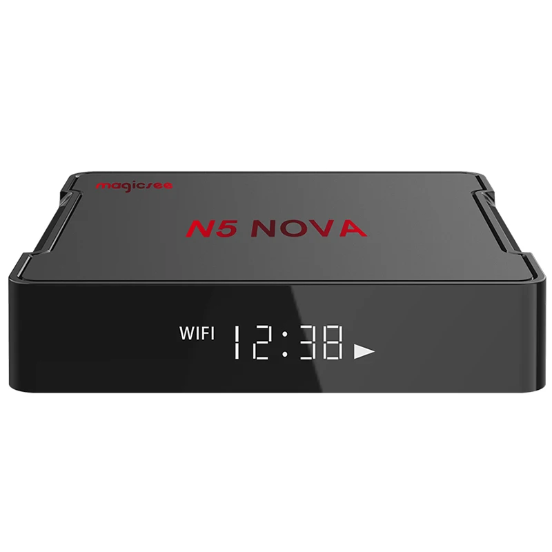Magicsee N5 NOVA Android 9,0 BT4.0 4 Гб 64 Гб Rockchip 3318 Android 4K WiFi tv Box с 2,4G голосовым пультом дистанционного управления Поддержка Google Play