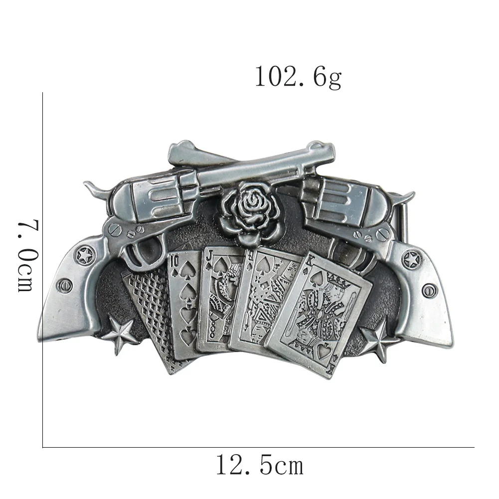 Ремень мужской с пряжкой для покера металлический ремень в стиле ковбоя