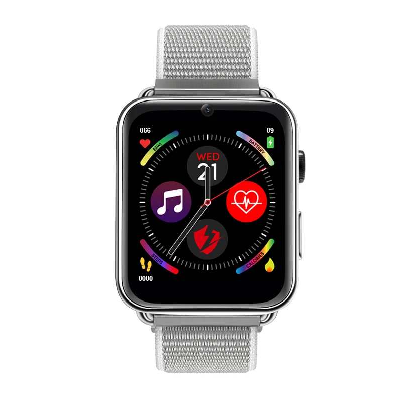 Silver nylon strap LEMFO LEM10 4G Смарт-часы Android 7,1 GPS Bluetooth Wi-Fi 1,88 дюймов экран 780 мАч батарея 3 ГБ 32 ГБ для Android Iphone предпродажа - Цвет: Silver nylon strap