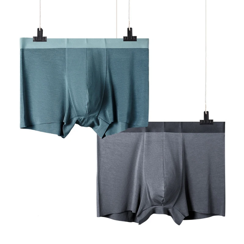 

Мужские трусы-боксеры из бамбука, черные дышащие трусы со средней талией, прочное нижнее белье, 100