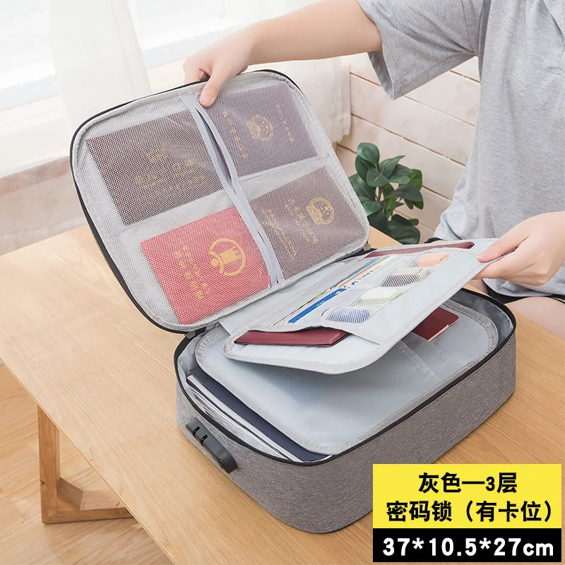 

Documents Storgage Bag Box Household Family Multilayer Super Large Document File Document Package Passport Document Storage Bag