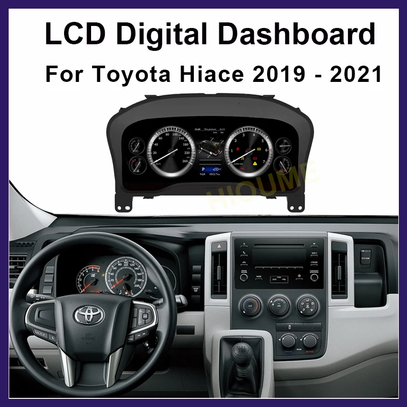 

Car Digital Dashboard Instrument Cluster Linux System Cruiser Adaptive LCD Speedometer Panel For Toyota Hiace 2019-2021