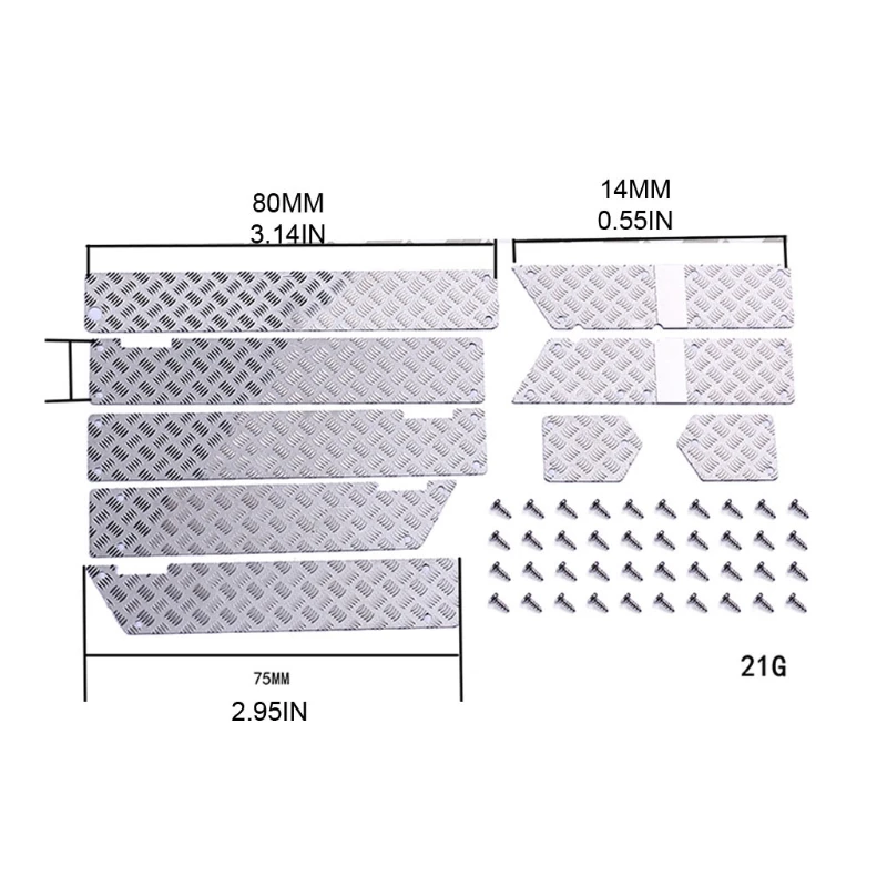 

11pcs Upgrades Antenna Mirror Sheet Kit Parts for MN86 G500 1/12 RC Crawler Car