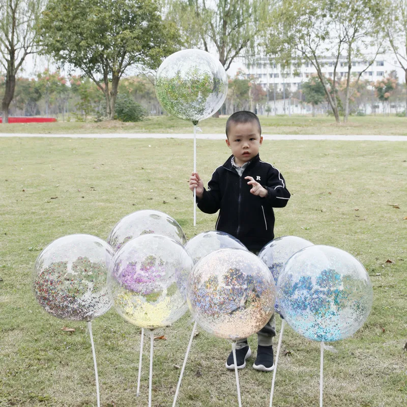 Один гигантский шар розовое золото Красочные блестками воздушный День Рождения