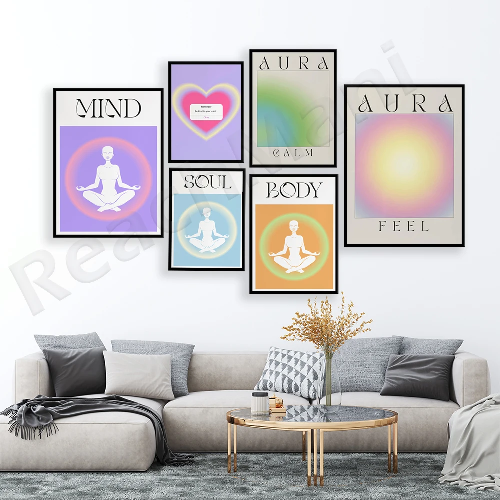 

Mental health, mind, soul, healing, body, be kind to your soul, Danish pastel decoration gradient fashion spiritual energy poste