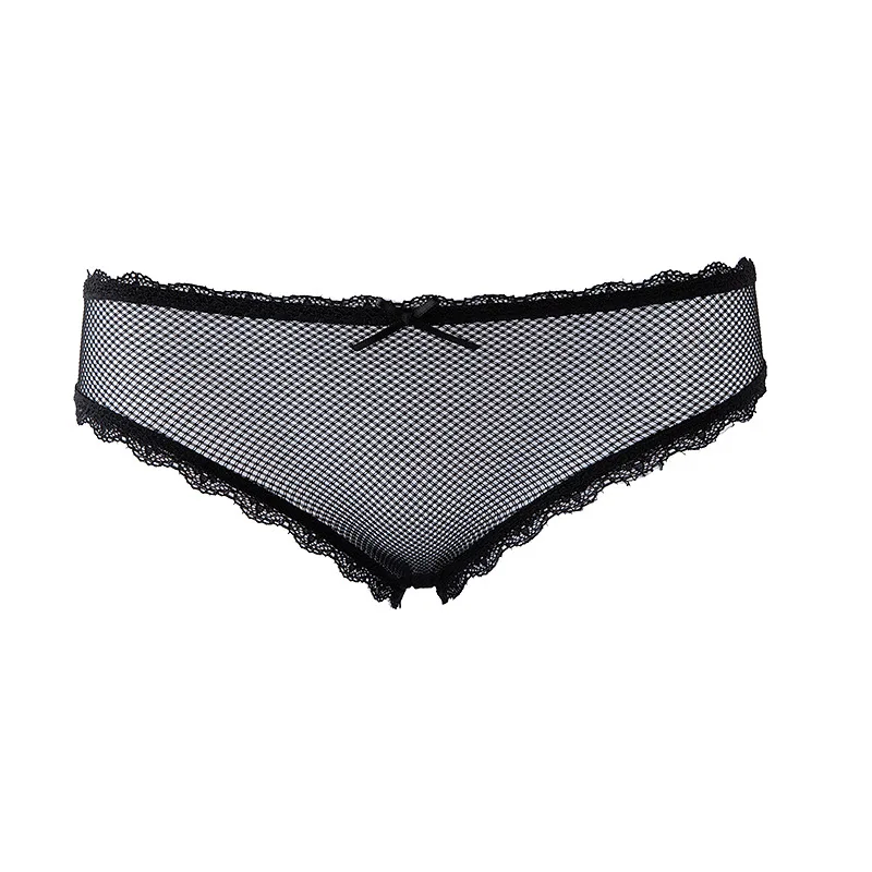 

2021 New Product Lace Panties Sexy Diamond Mesh Transparent Panties Lace Trim Women's Panties Underwear Women Sexy